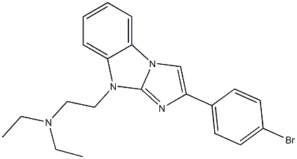 2-(4-Bromophenyl)-N,N-diethyl-9H-imidazo[1,2-a]benzimidazole-9-ethanamine 结构式