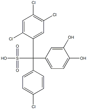 (4-Chlorophenyl)(2,4,5-trichlorophenyl)(3,4-dihydroxyphenyl)methanesulfonic acid 结构式