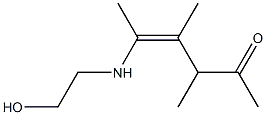 3,4-Dimethyl-2-[(2-hydroxyethyl)amino]-2-hexen-5-one 结构式