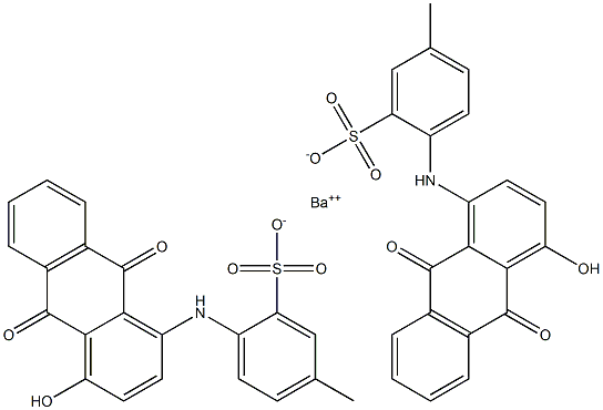 Bis[2-[(4-hydroxy-9,10-dihydro-9,10-dioxoanthracen-1-yl)amino]-5-methylbenzenesulfonic acid]barium salt 结构式