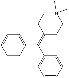 1,1-Dimethyl-4-benzhydrylidenepiperidine-1-ium 结构式