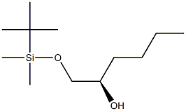 (2R)-1-[(tert-Butyldimethylsilyl)oxy]hexan-2-ol 结构式