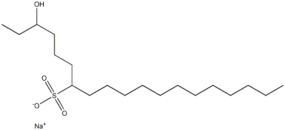 3-Hydroxynonadecane-7-sulfonic acid sodium salt 结构式