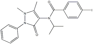 N-Antipyrinyl-p-iodo-N-isopropylbenzamide 结构式