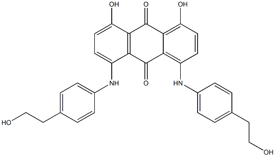 1,8-Dihydroxy-4,5-bis[p-(2-hydroxyethyl)anilino]anthraquinone 结构式