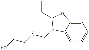 2-[[(2,3-Dihydro-2-ethylbenzofuran-3-yl)methyl]amino]ethanol 结构式