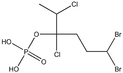 Phosphoric acid hydrogen (3,3-dibromopropyl)(1,2-dichloropropyl) ester 结构式