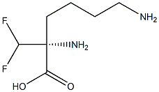 (R)-2-(Difluoromethyl)-2,6-diaminohexanoic acid 结构式