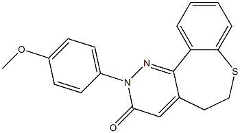 2-(4-Methoxyphenyl)-5,6-dihydro[1]benzothiepino[5,4-c]pyridazin-3(2H)-one 结构式