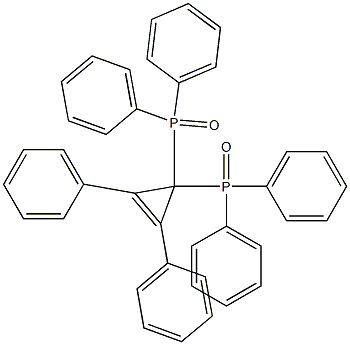 (2,3-Diphenyl-2-cyclopropene-1,1-diyl)bis(diphenylphosphine oxide) 结构式