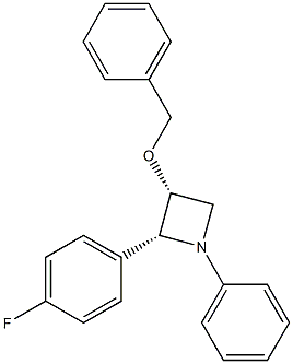 (2R,3R)-3-Benzyloxy-2-(4-fluorophenyl)-1-phenylazetidine 结构式