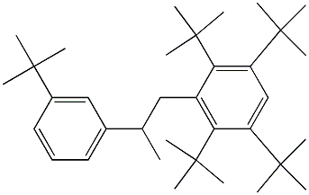 1-(2,3,5,6-Tetra-tert-butylphenyl)-2-(3-tert-butylphenyl)propane 结构式