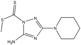 5-Amino-3-(1-piperidinyl)-1H-1,2,4-triazole-1-dithiocarboxylic acid methyl ester 结构式