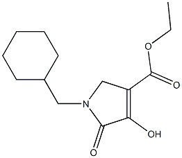 1-(Cyclohexylmethyl)-2,5-dihydro-4-hydroxy-5-oxo-1H-pyrrole-3-carboxylic acid ethyl ester 结构式