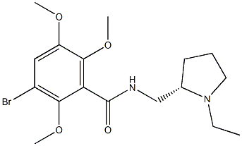 3-Bromo-2,5,6-trimethoxy-N-[[(2S)-1-ethylpyrrolidin-2-yl]methyl]benzamide 结构式