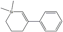 1,1-Dimethyl-3-phenylsilacyclohexa-2-ene 结构式