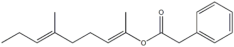 Phenylacetic acid 1,5-dimethyl-1,5-octadienyl ester 结构式