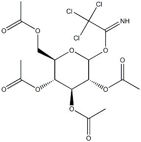 O-(2,3,4,6-Tetra-O-acetyl-D-glucopyranosyl) trichloroacetimidate 结构式