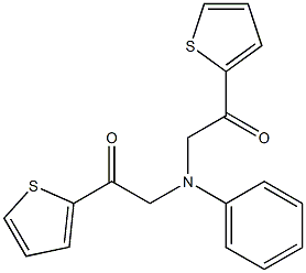 2-[(2-OXO-2-THIOPHEN-2-YL-ETHYL)-PHENYL-AMINO]-1-THIOPHEN-2-YL-ETHANONE 结构式