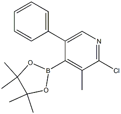 PYRIDINE, 2-CHLORO-3-METHYL-5-PHENYL-4-(4,4,5,5-TETRAMETHYL-1,3,2-DIOXABOROLAN-2-YL)- 结构式