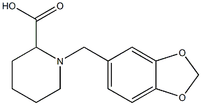 1-(1,3-BENZODIOXOL-5-YLMETHYL)-2-PIPERIDINECARBOXYLIC ACID 结构式