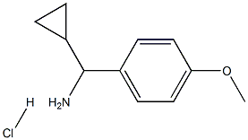 alpha-Cyclopropyl-4-methoxybenzene-methanamine hydrochloride,98% 结构式