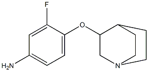 4-(1-Aza-bicyclo[2.2.2]oct-3-yloxy)-3-fluorophenylamine 结构式