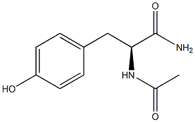 (S)-2-acetamido-3-(4-hydroxyphenyl)propanamide 结构式