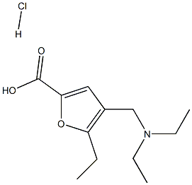 4-Diethylaminomethyl-5-ethyl-furan-2-carboxylic acid hydrochloride 结构式
