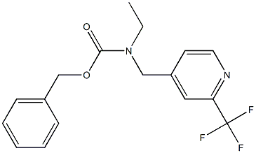 benzyl ethyl((2-(trifluoromethyl)pyridin-4-yl)methyl)carbamate 结构式