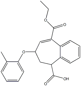 7-(2-Benxyloxyl)-6,7-dihydro-5H-benzocycloheptene-5,9-dicarboxylic acid 9-ethyl ester 结构式
