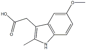 2-(5-methoxy-2-methyl-1H-indol-3-yl)acetic acid 结构式