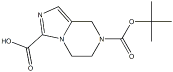 7-(tert-butoxycarbonyl)-5,6,7,8-tetrahydroimidazo[1,5-a]pyrazine-3-carboxylic acid 结构式