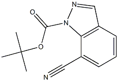 7-氰基-1H-吲唑-1-羧酸叔丁酯 结构式