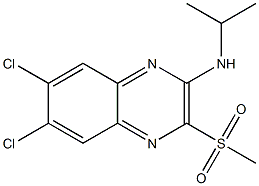 6,7-dichloro-N-isopropyl-3-(methylsulfonyl)quinoxalin-2-amine 结构式