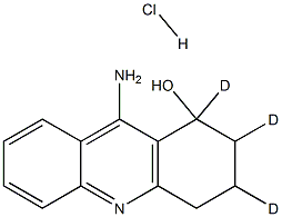 9-Amino-1,2,3,4-tetrahydroacridin-1-ol-d3 Hydrochloride 结构式