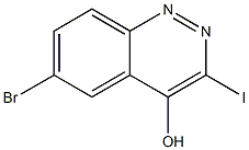 6-bromo-3-iodocinnolin-4-ol 结构式