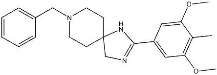 8-benzyl-2-(3,5-dimethoxy-4-methylphenyl)-1,3,8-triazaspiro[4.5]dec-2-ene 结构式