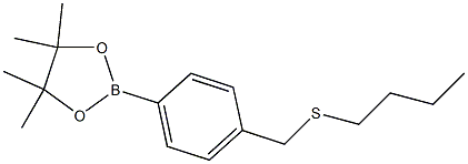 2-(4-(Butylthiomethyl)phenyl)-4,4,5,5-tetramethyl-1,3,2-dioxaborolane 结构式