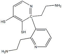 2-(3-(2-(2-(2-aminoethyl)pyridin-3-yl)disulfanyl)pyridin-2-yl)ethanamine 结构式