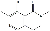 8-hydroxy-2,7-dimethyl-3,4-dihydro-2,6-naphthyridin-1(2H)-one 结构式