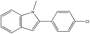 2-(4-chlorophenyl)-1-methyl-1H-indole 结构式