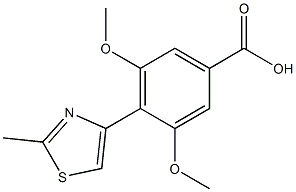 3,5-dimethoxy-4-(2-methyl-1,3-thiazol-4-yl)benzoic acid 结构式