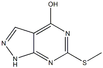 6-(methylthio)-1H-pyrazolo[3,4-d]pyrimidin-4-ol 结构式