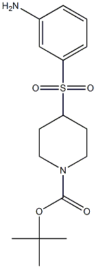 4-(3-Amino-benzenesulfonyl)-piperidine-1-carboxylic acid tert-butyl ester 结构式