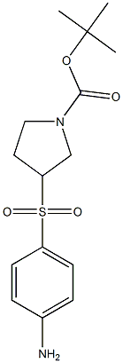 3-(4-Amino-benzenesulfonyl)-pyrrolidine-1-carboxylic acid tert-butyl ester 结构式