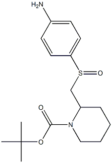 2-(4-Amino-benzenesulfinylmethyl)-piperidine-1-carboxylic acid tert-butyl ester 结构式