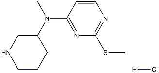 Methyl-(2-methylsulfanyl-pyrimidin-4-yl)-piperidin-3-yl-amine hydrochloride 结构式
