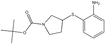 3-(2-Amino-phenylsulfanyl)-pyrrolidine-1-carboxylic acid tert-butyl ester 结构式