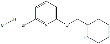 2-Bromo-6-(piperidin-2-ylmethoxy)-pyridine hydrochloride 结构式